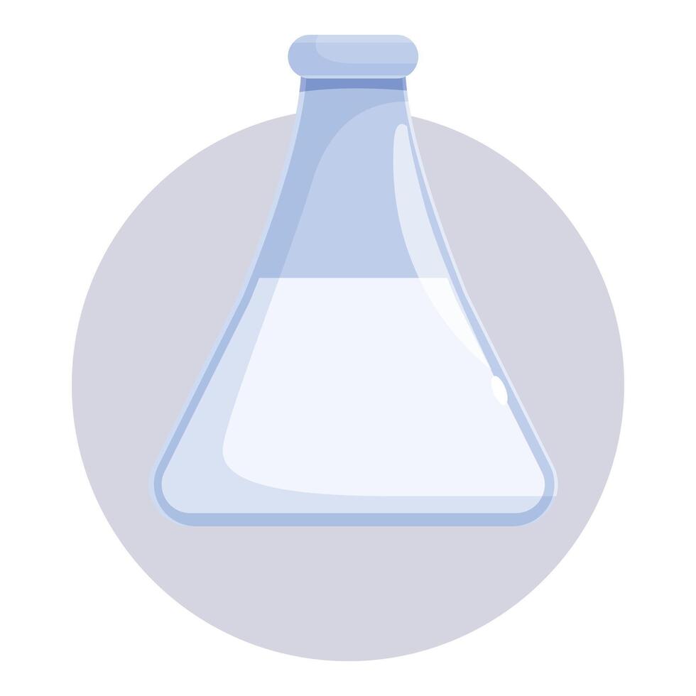 Erlenmeyer flask containing chemical solution for scientific experiment vector