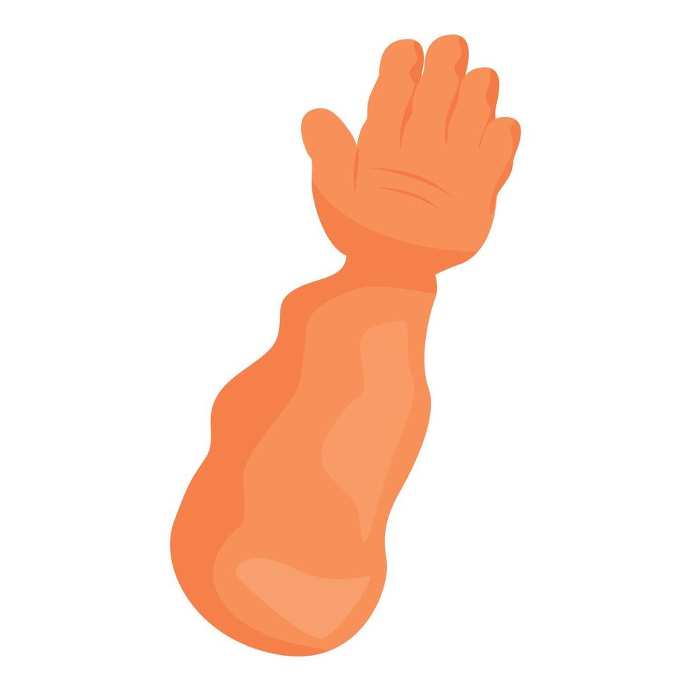 Human hand showing number five gesture on white background vector