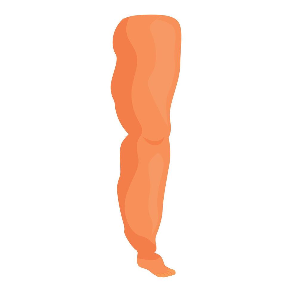 Human leg showing signs of elephantiasis with swelling in lower limb vector