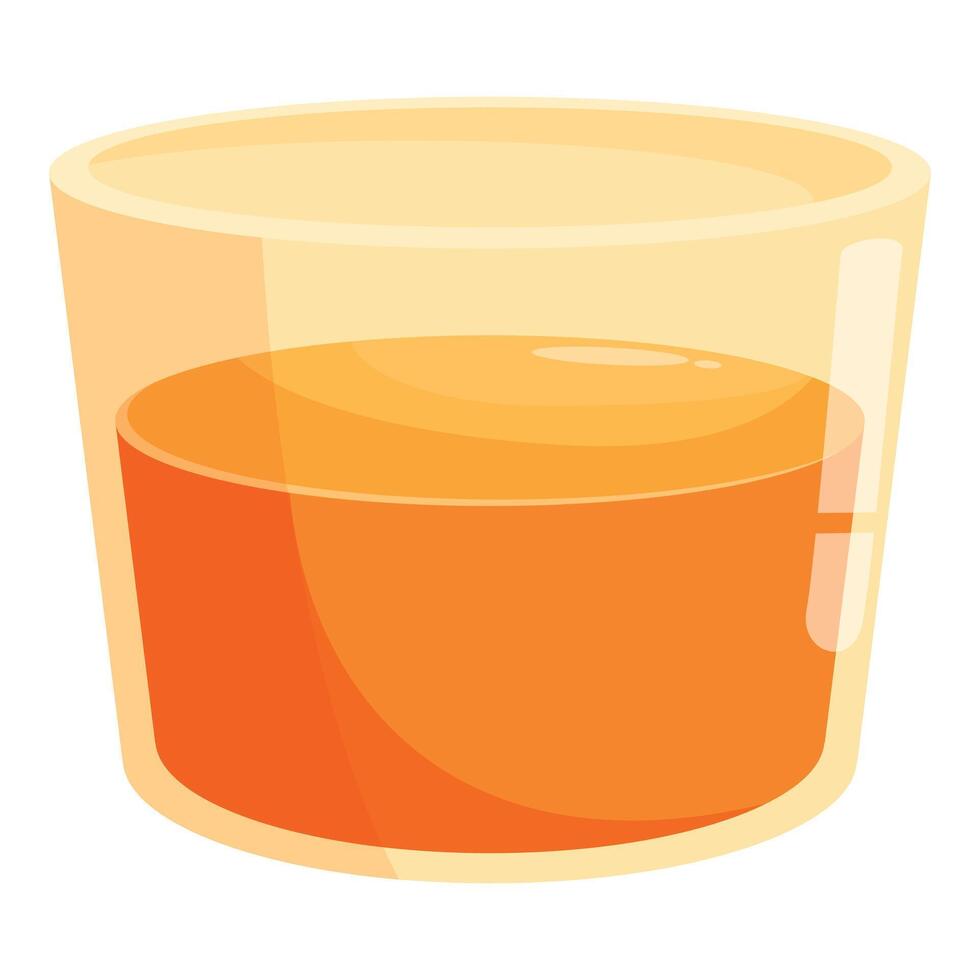Glass containing refreshing orange juice icon illustration vector