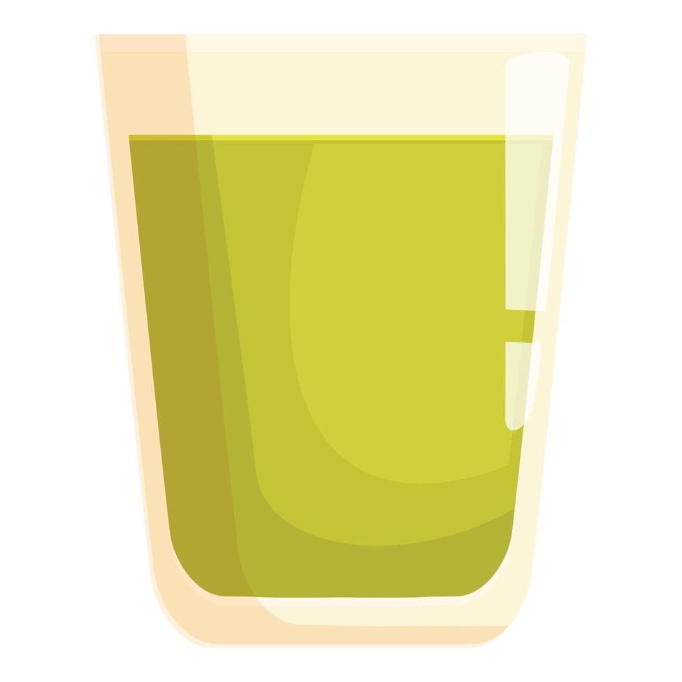 Glass containing green juice healthy lifestyle beverage vector