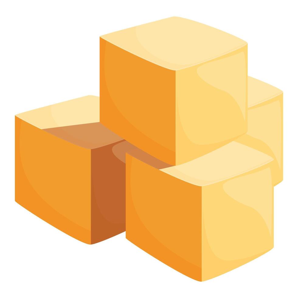 Fresh square pieces of tofu forming a tasty pile vector