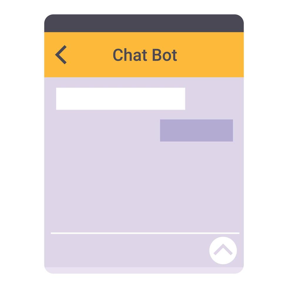 Chat bot interface showing blank message windows vector