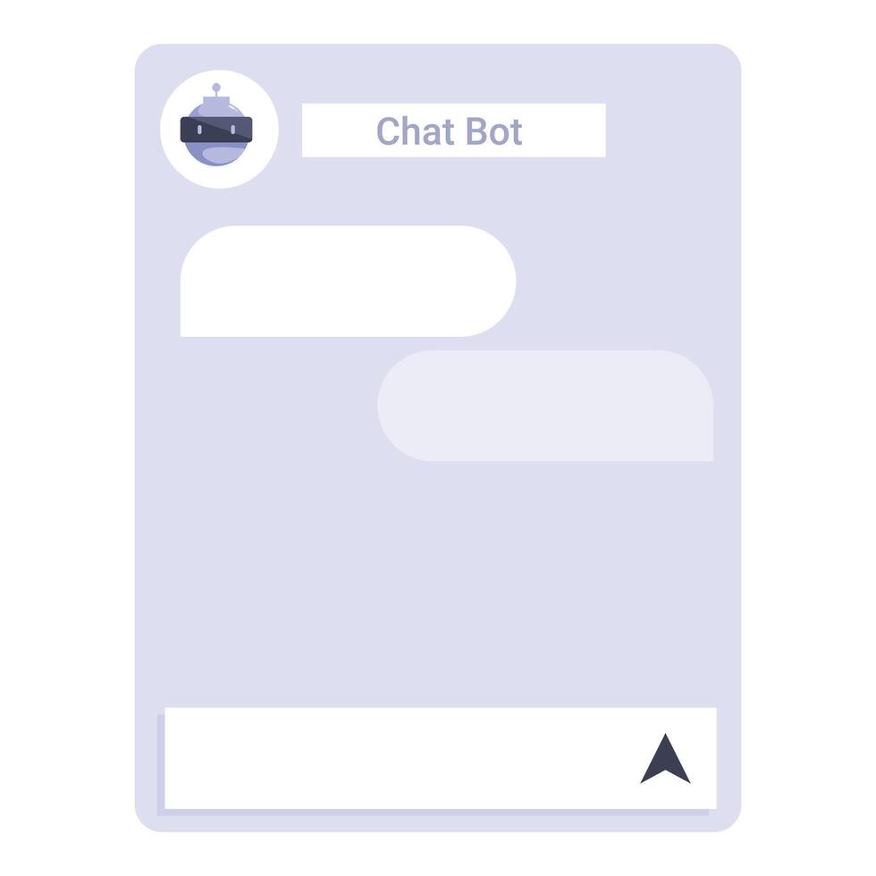 Chat bot is having a conversation on a messaging app vector