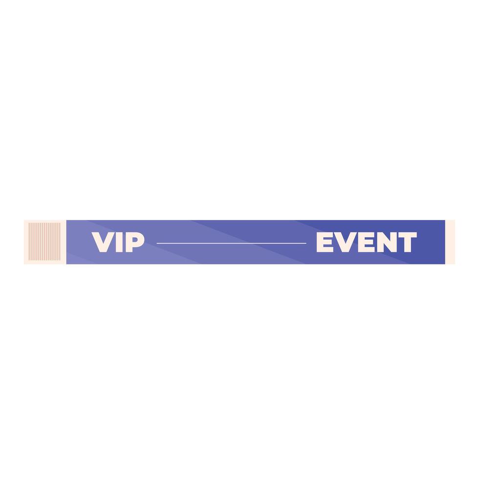 Blue vip event wristband giving access to exclusive area vector