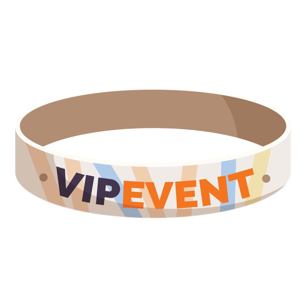 White vip event wristband allowing access to exclusive area vector