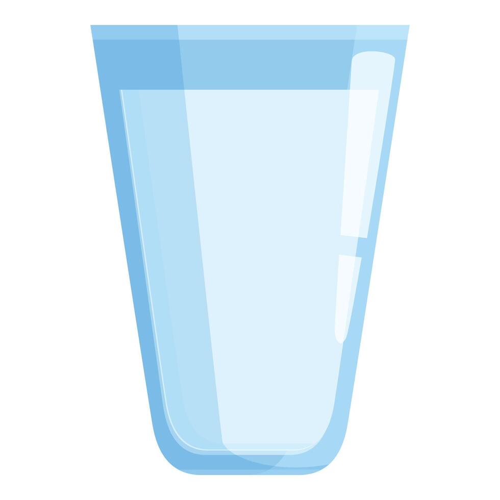 Simple cartoon style vector illustration of an empty glass