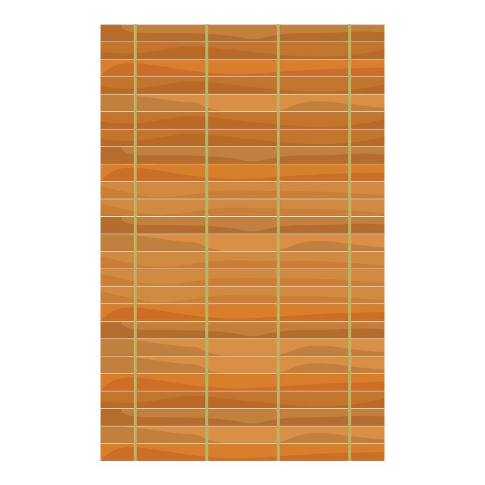 Bamboo mat surface covering showing natural material texture vector