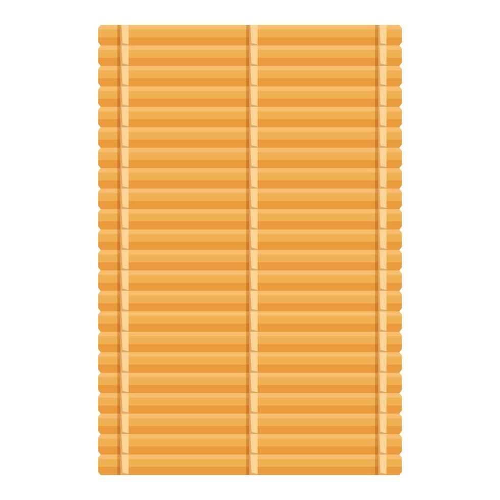 Bamboo mat for rolling sushi and making rolls icon, flat style vector