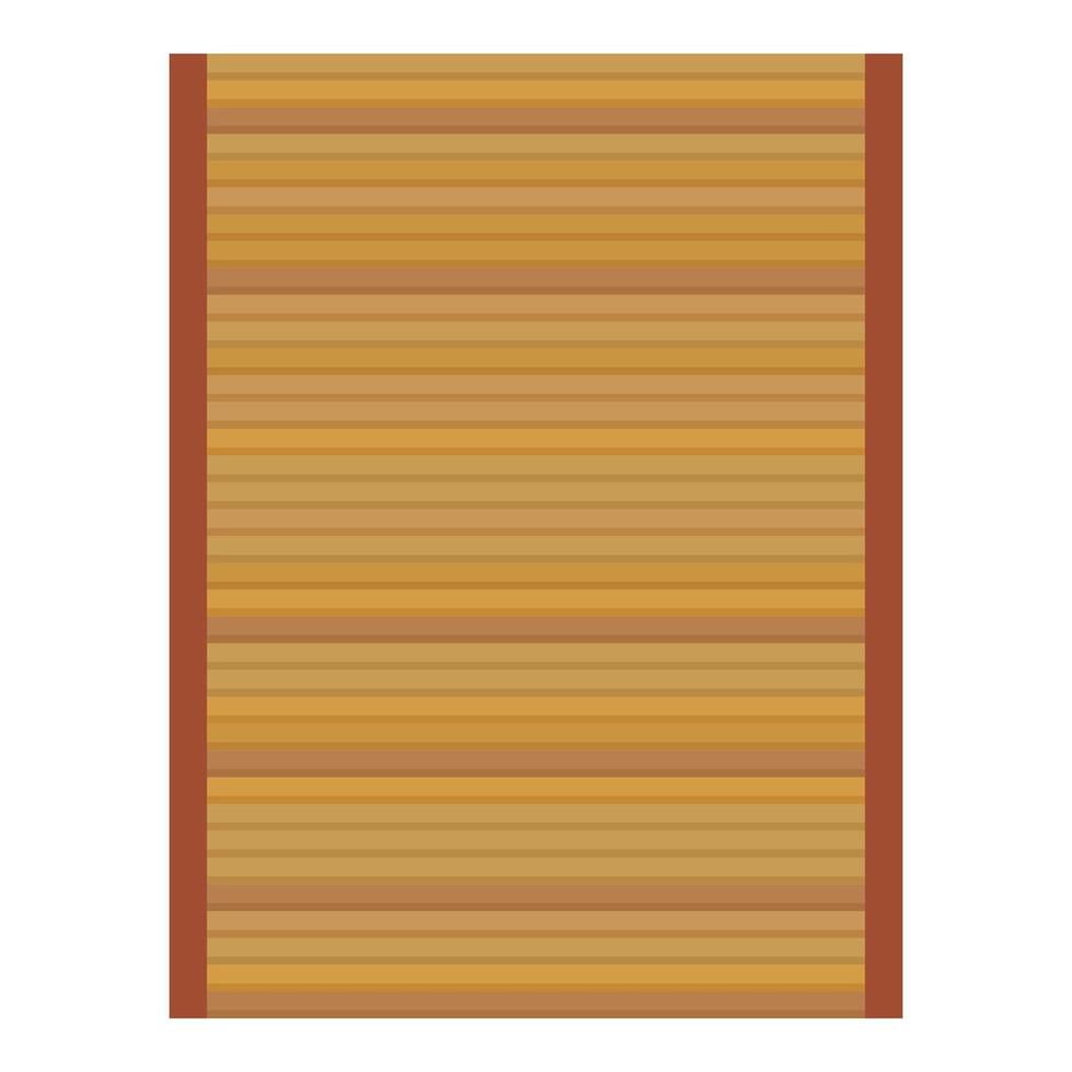 Empty bamboo mat with red trim for sushi serving vector