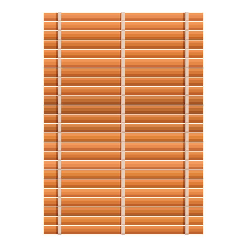 Bamboo window blind protecting from sun rays vector