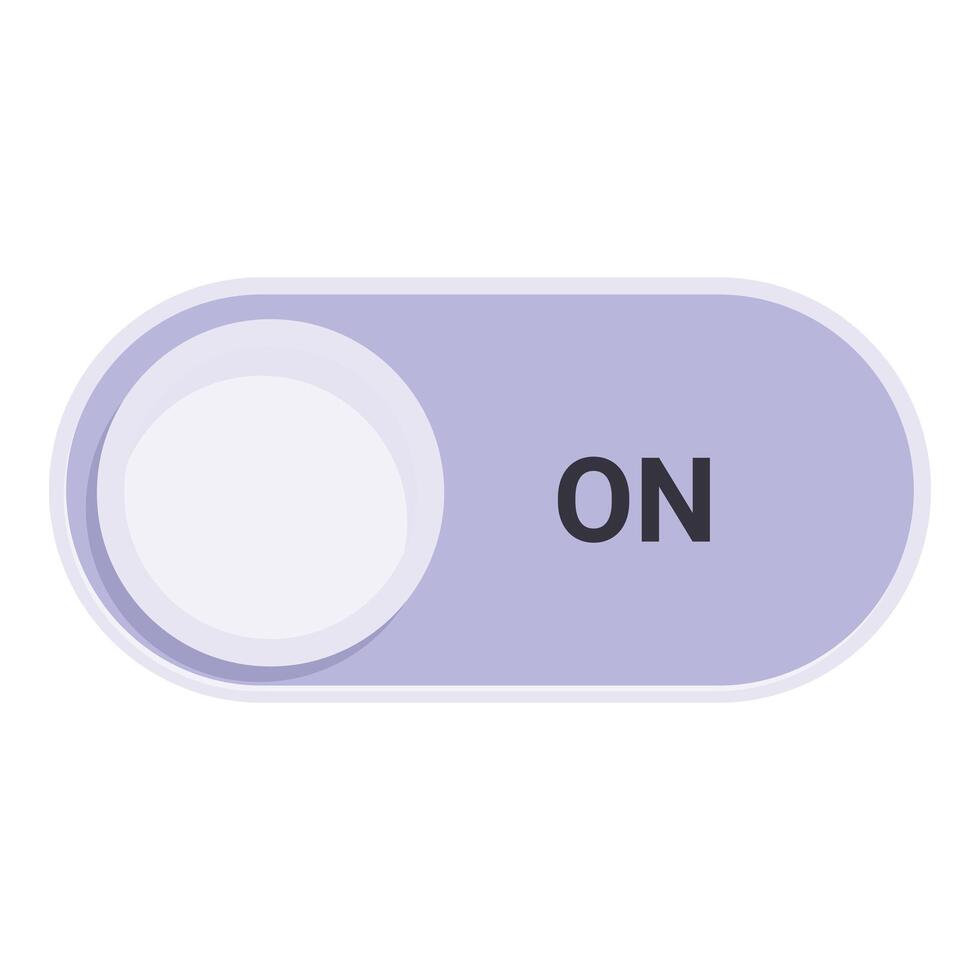 On off switch button showing power control vector