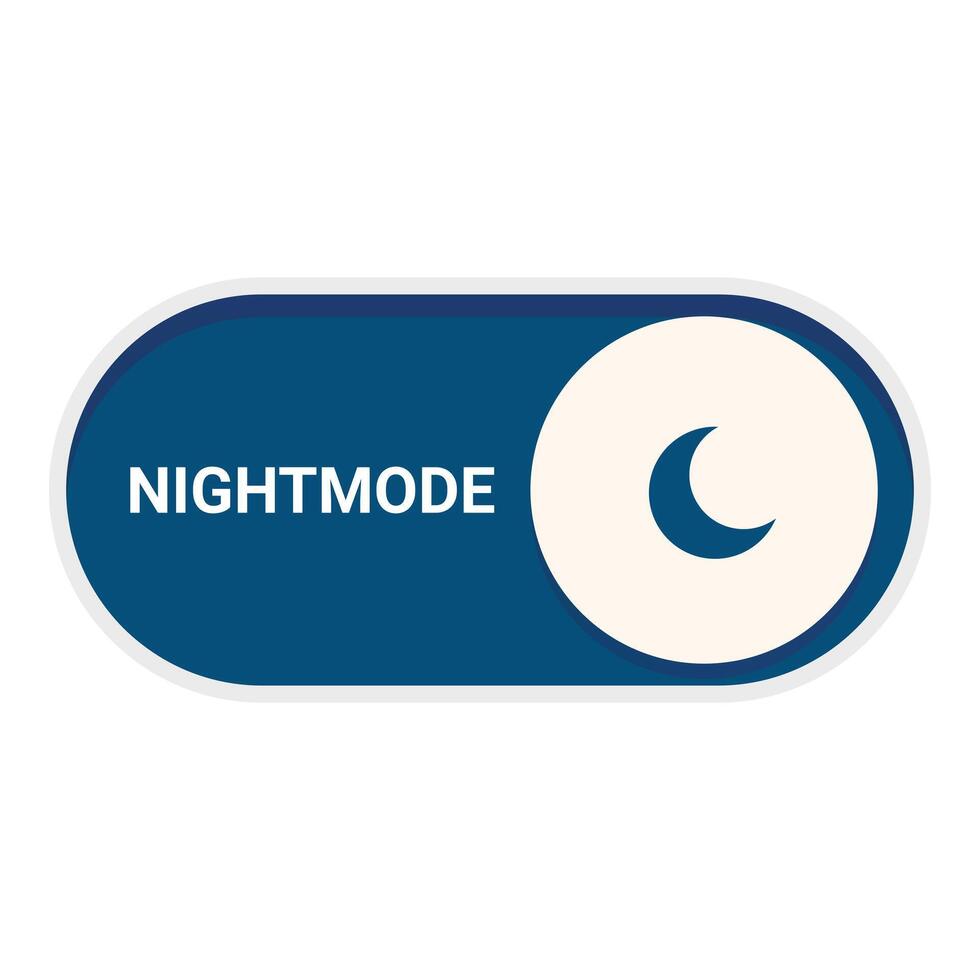 Night mode button showing dark mode option vector