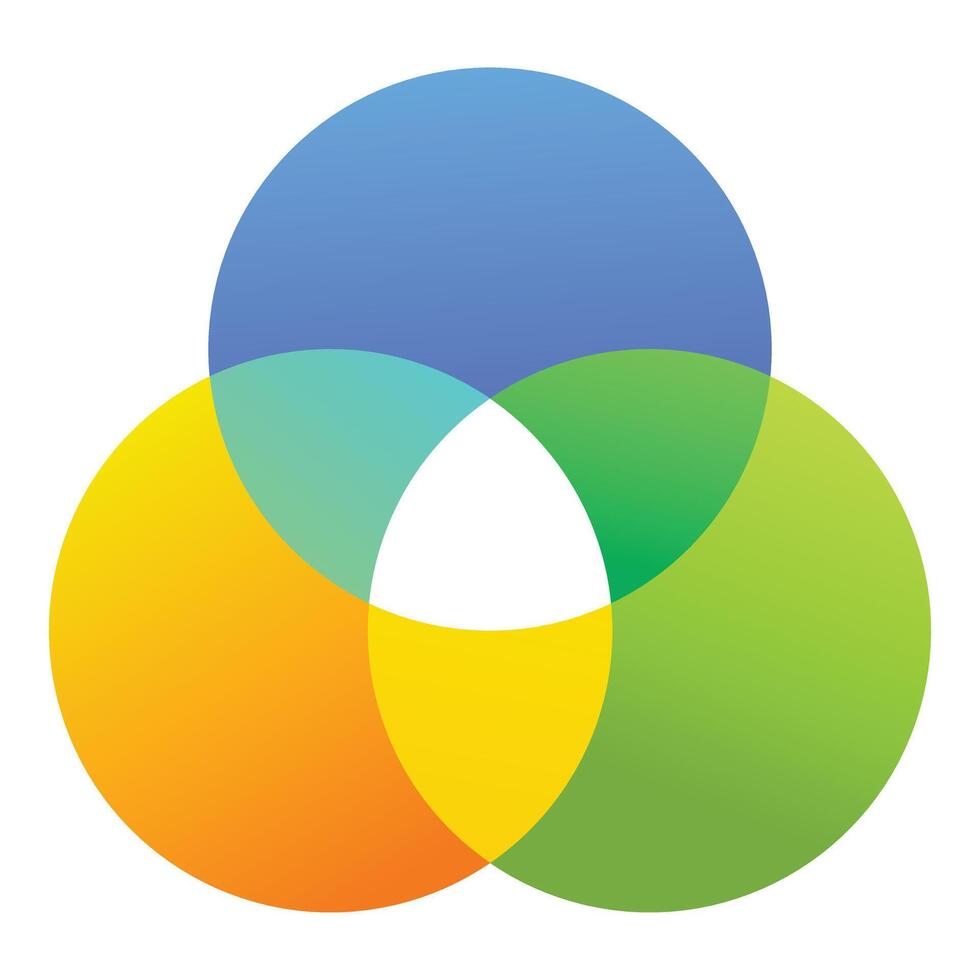 Colorful interlocking circles representing connection and collaboration vector