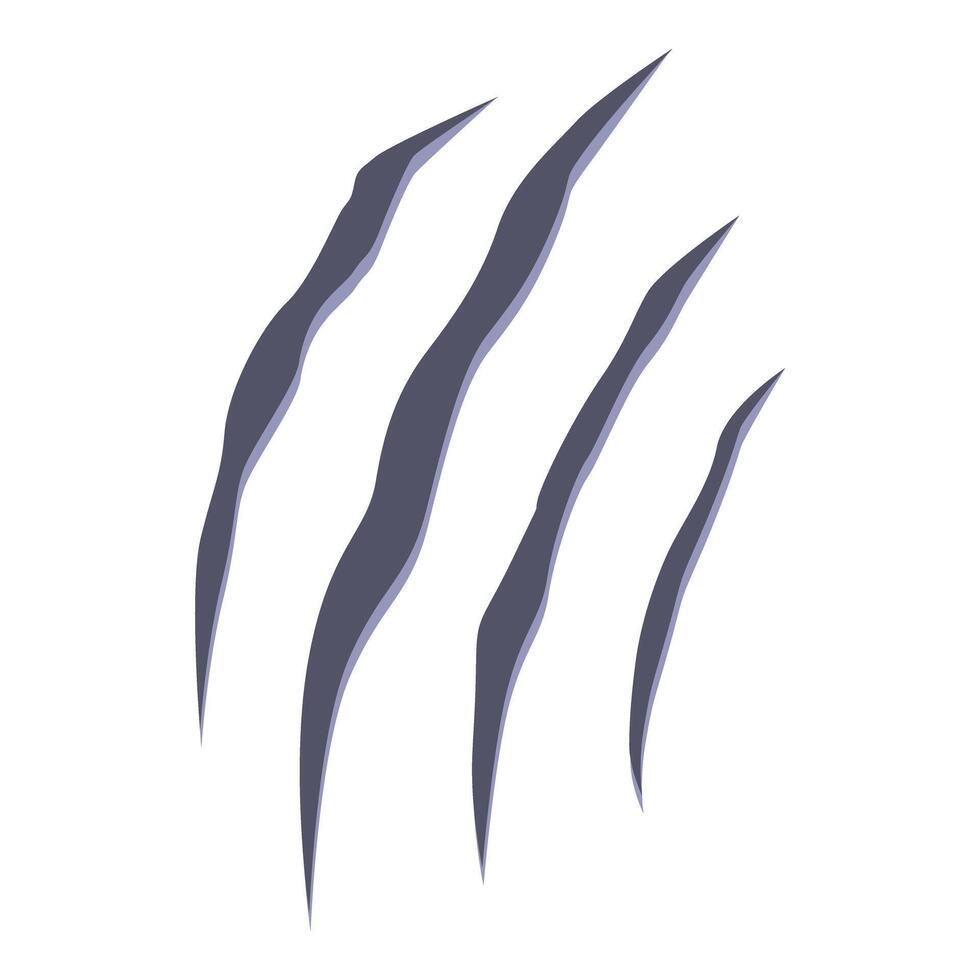 Four sharp claw marks slashing through a blank space vector