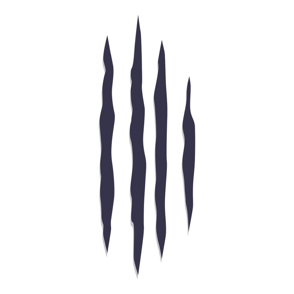 Four claw marks slashing through background leaving damage vector