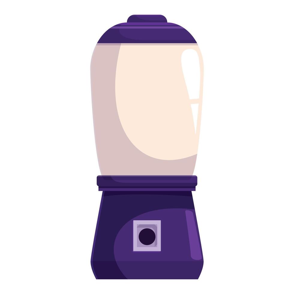 Electric blender standing on kitchen table with empty glass jar vector