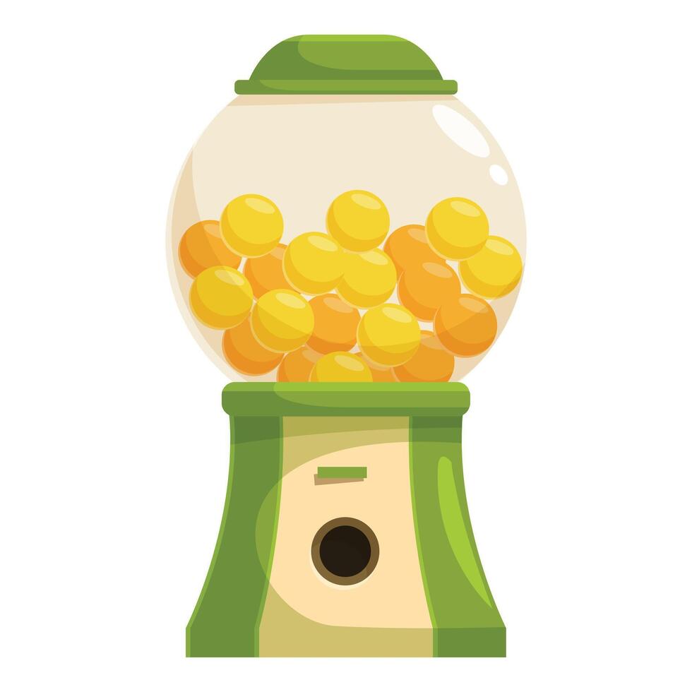 Classic gumball vending machine dispensing candy vector