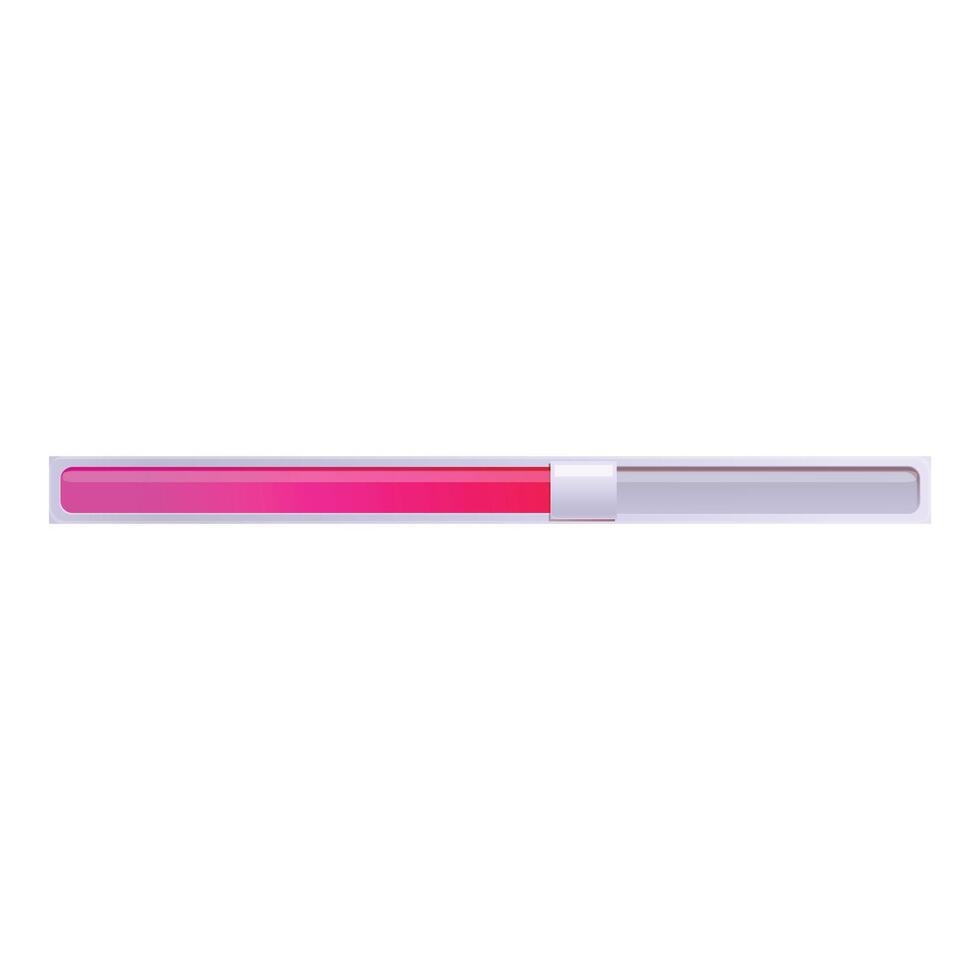 Pink loading bar is filling up a progress bar vector