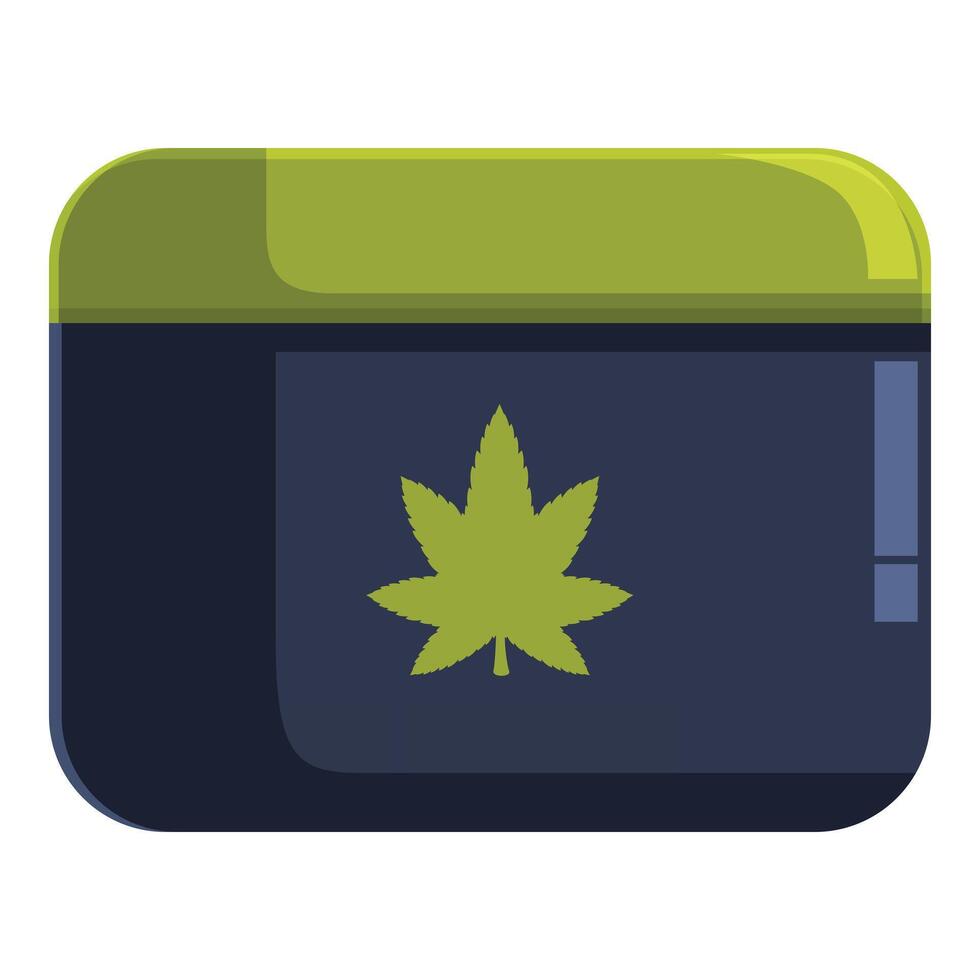 Closed box containing cannabis for medical use vector