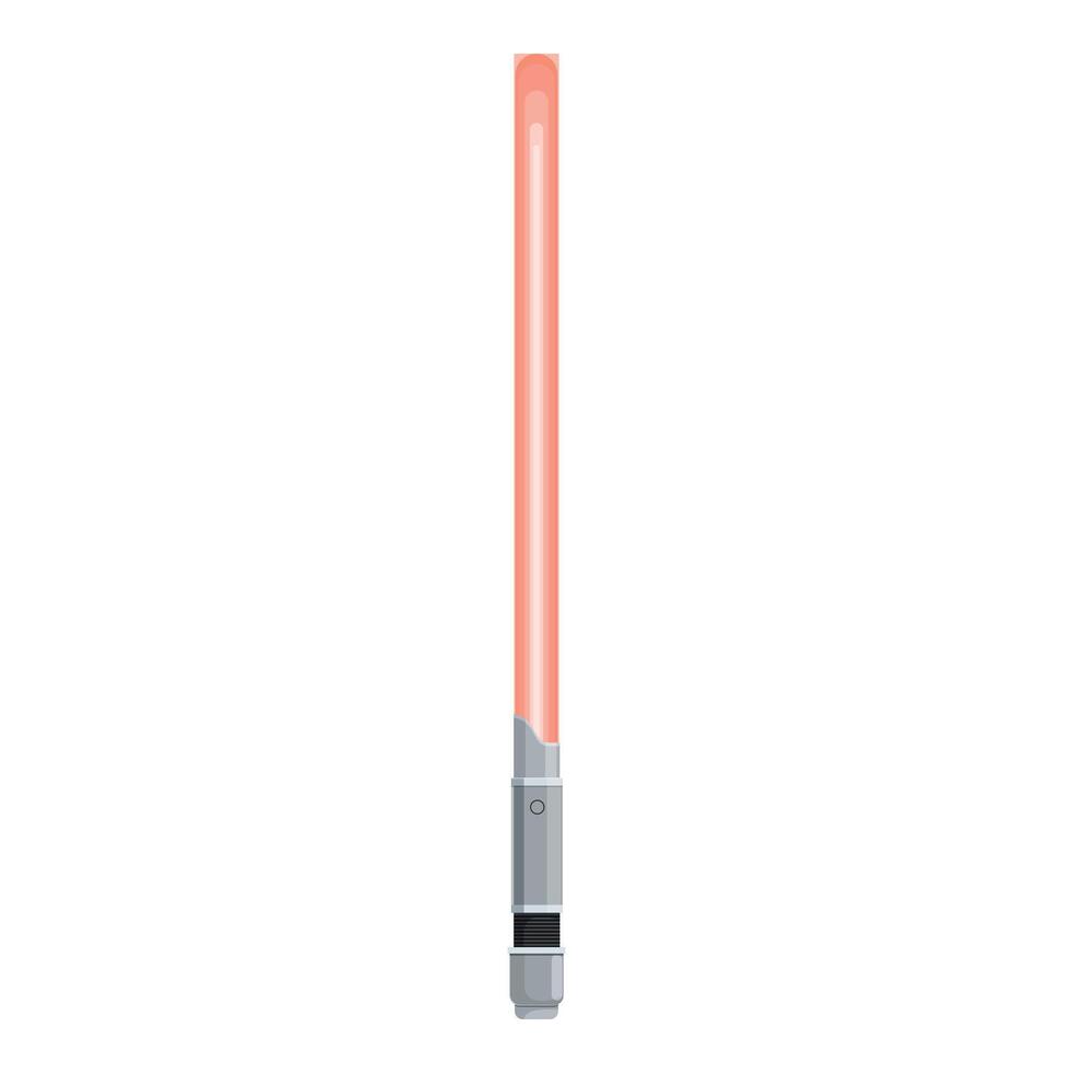 Red lightsaber glowing in the dark with no background vector