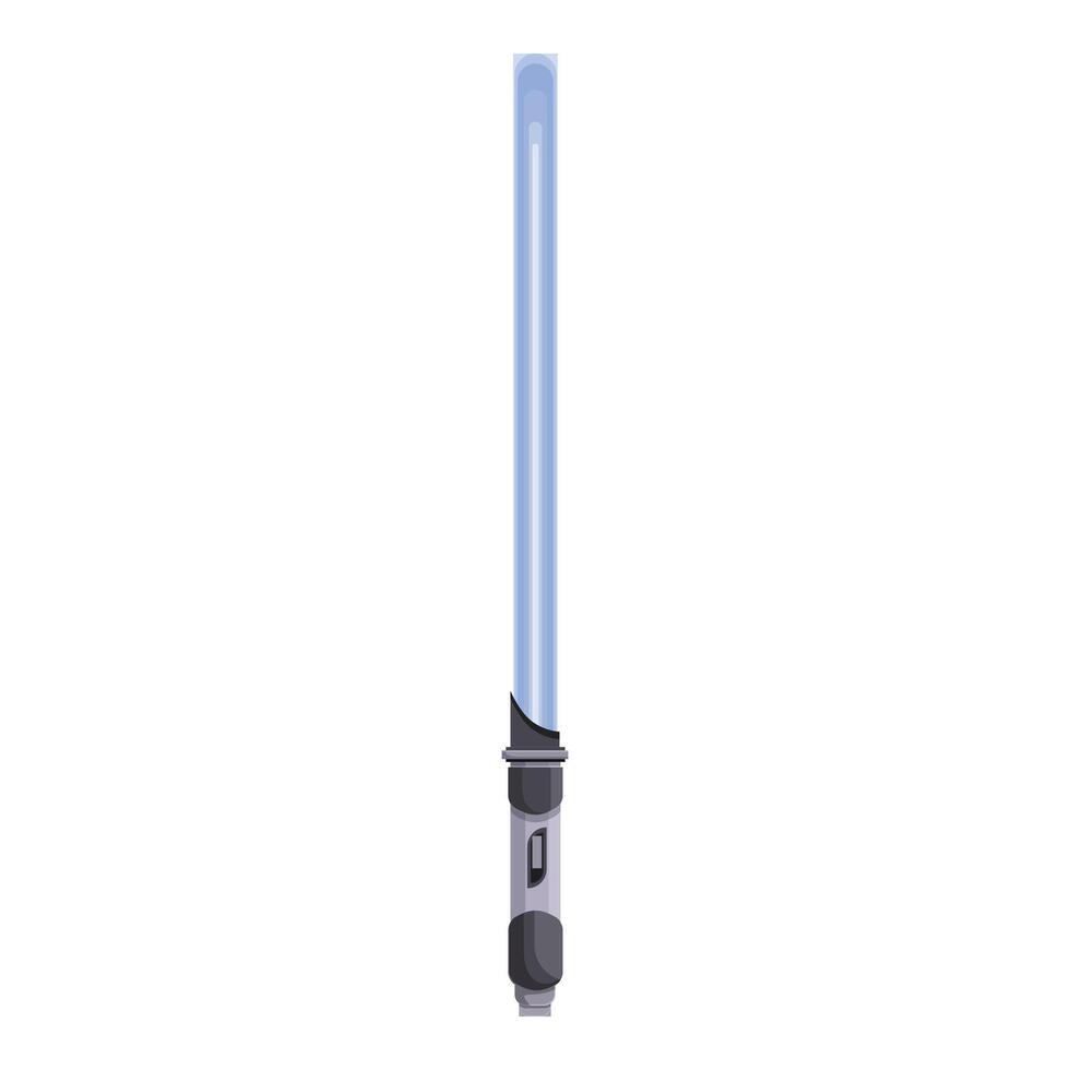 Blue lightsaber glowing in the empty space illustration vector