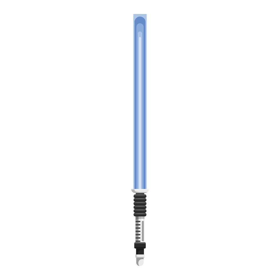 Blue laser beam sword glowing with power vector