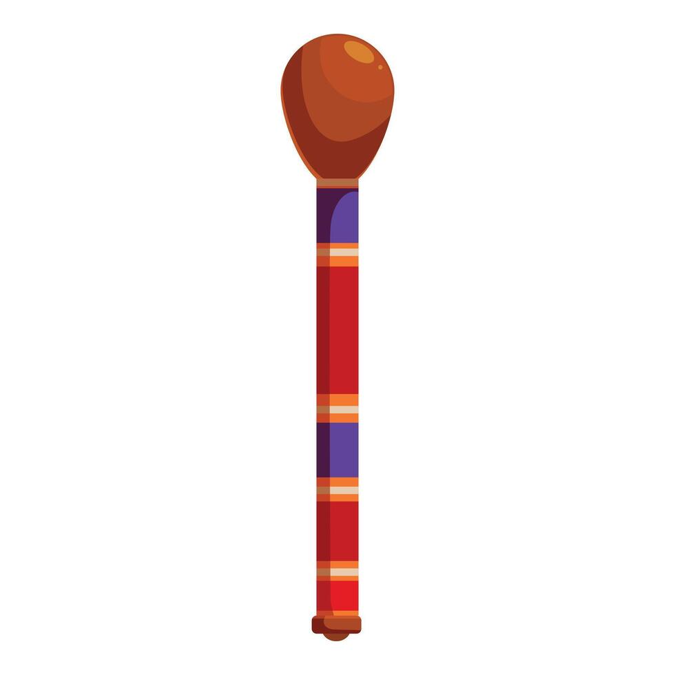 Egyptian was scepter standing up with round top vector