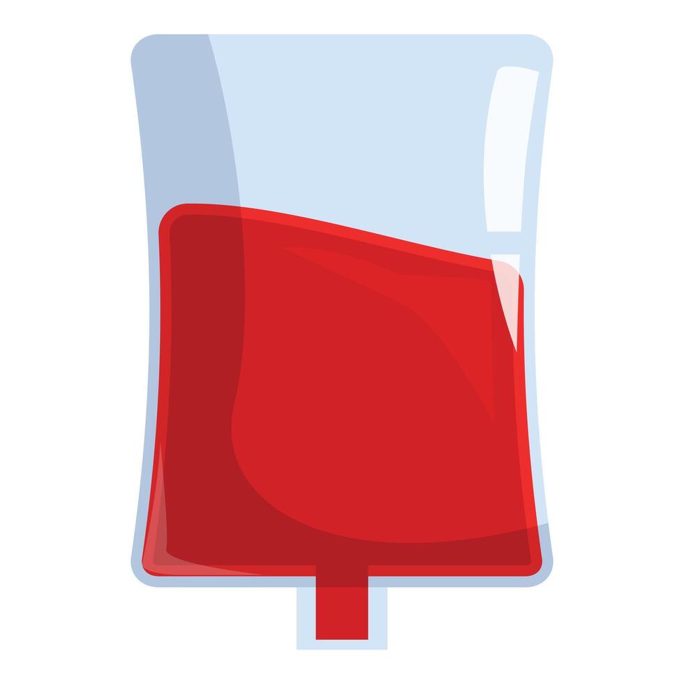 Blood bag hanging and waiting for transfusion in hospital procedure vector
