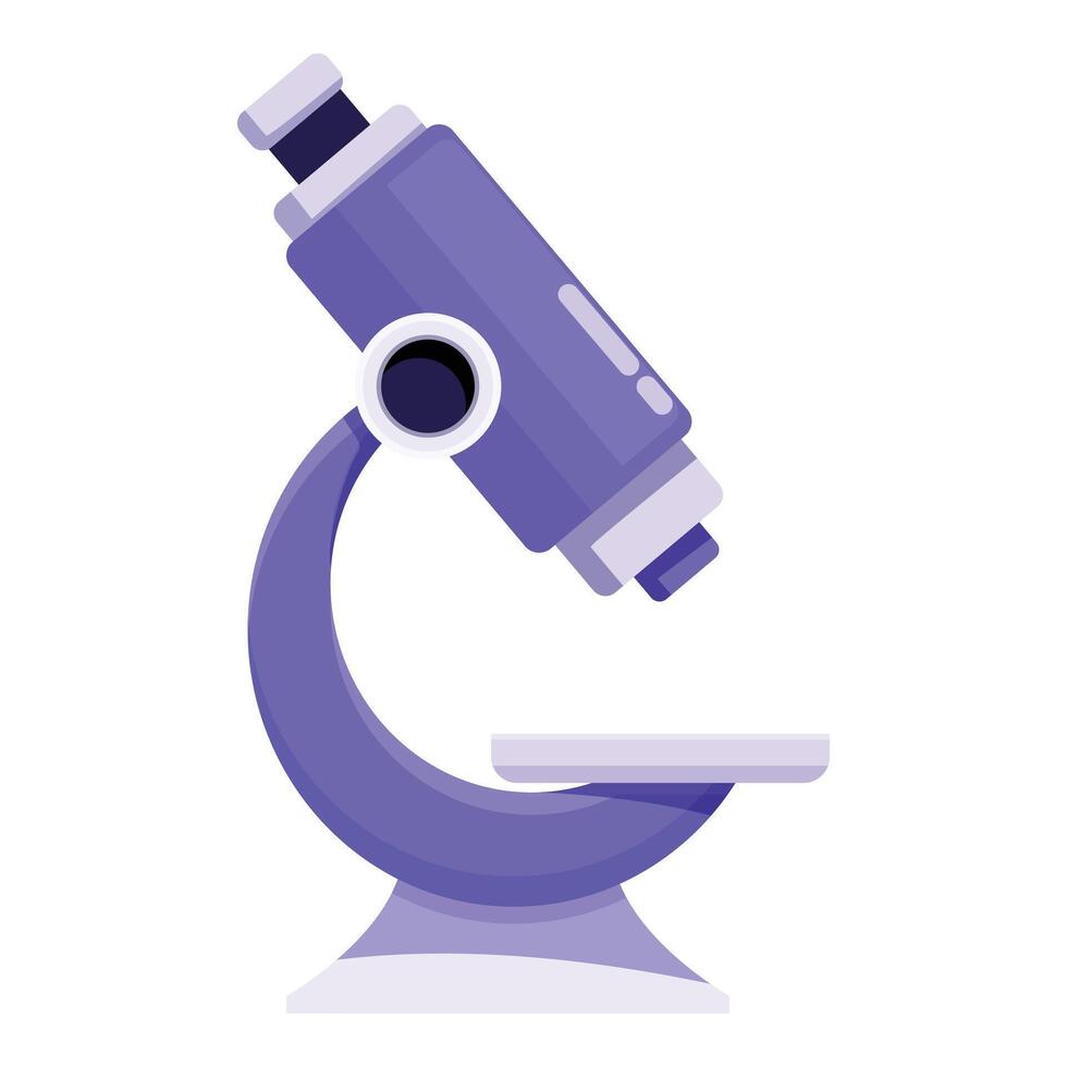 Modern microscope standing ready for scientific research vector