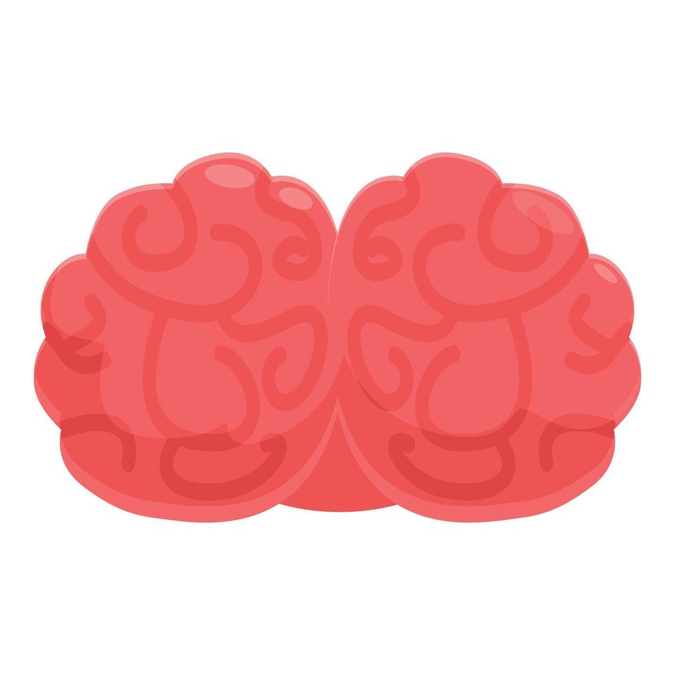 Healthy human brain representing intelligence and memory vector