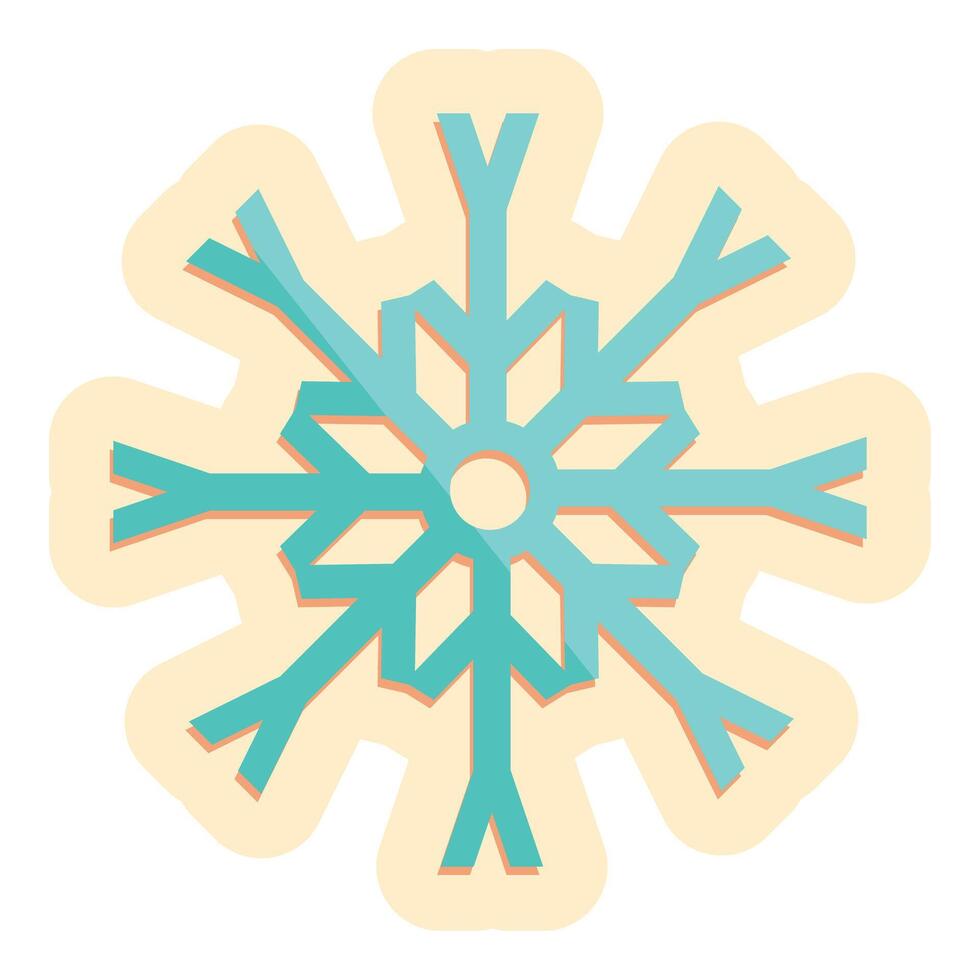 Turquoise snowflake embracing winter wonderland magic vector