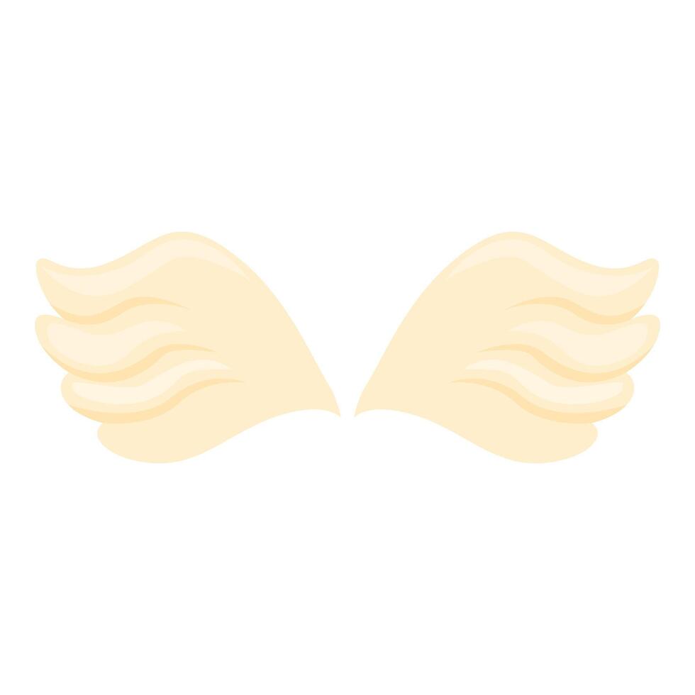 Pair of white angel wings spreading for flight vector