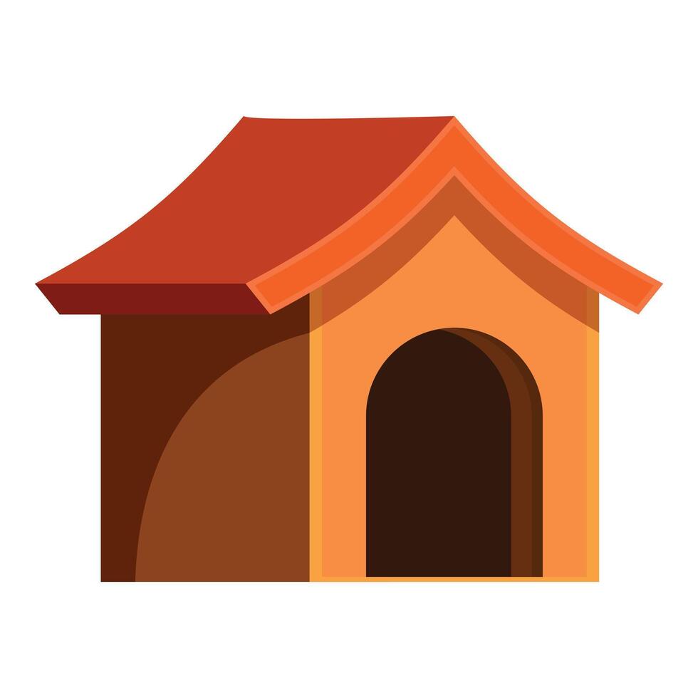 Wooden doghouse providing shelter for pet vector