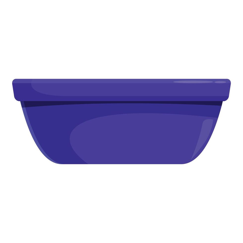 Empty blue basin standing on white background vector