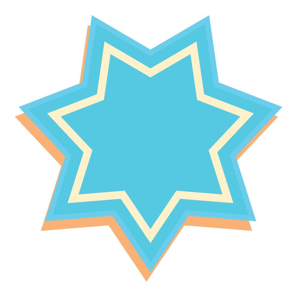 Blue layered star creating positive feeling of summertime vector