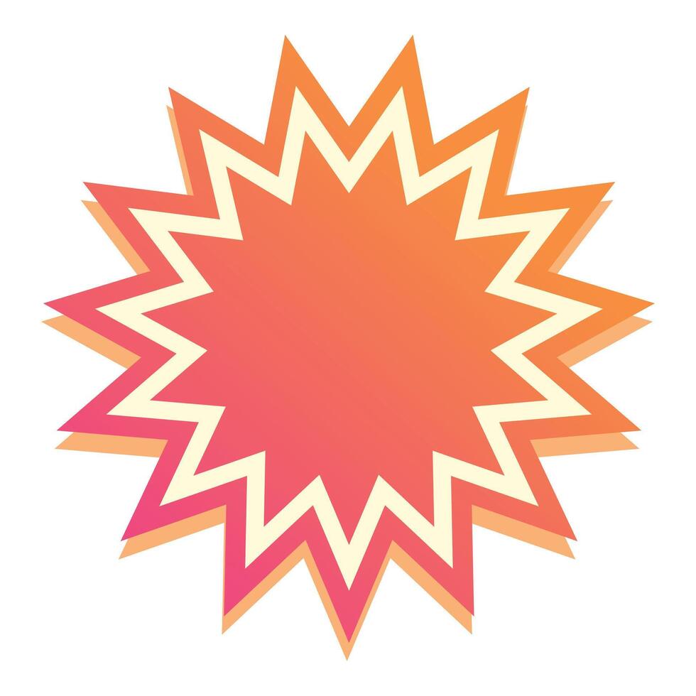 Gradient star shape shining with bright orange color vector