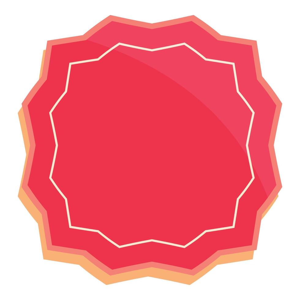 Red blank starburst badge with copy space offering many possibilities vector