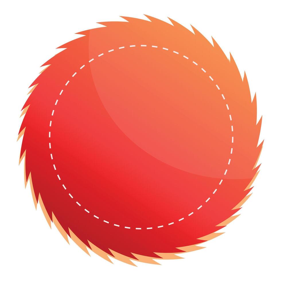 Red round jagged edge sale tag with copy space vector