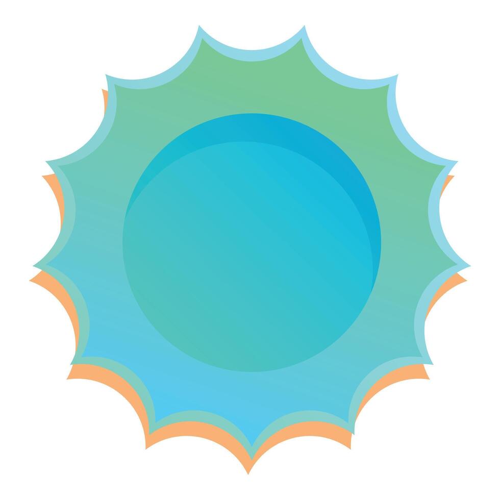 Blue sun shape creating abstract background design vector