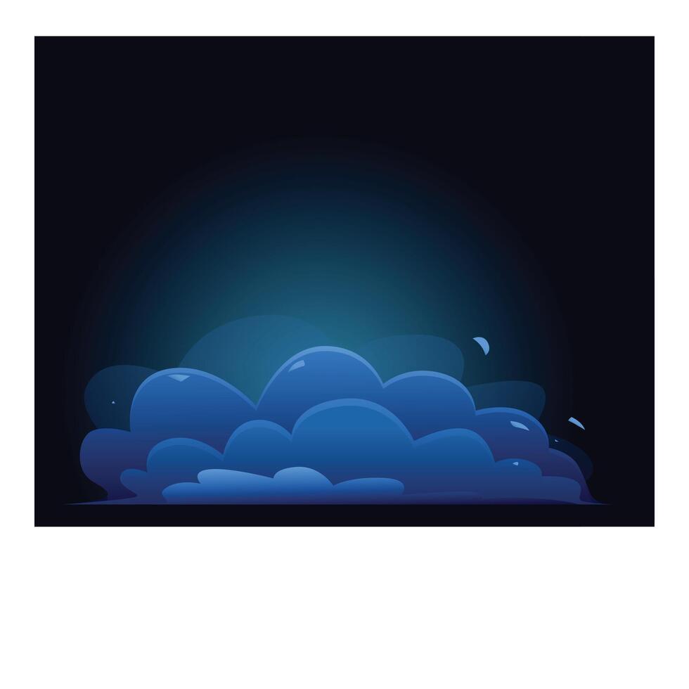 Blue smoke effect rising from the bottom on a black background vector