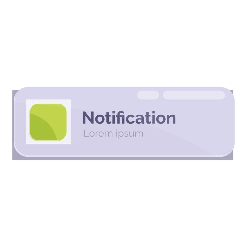 Notification banner showing new message alerting user vector