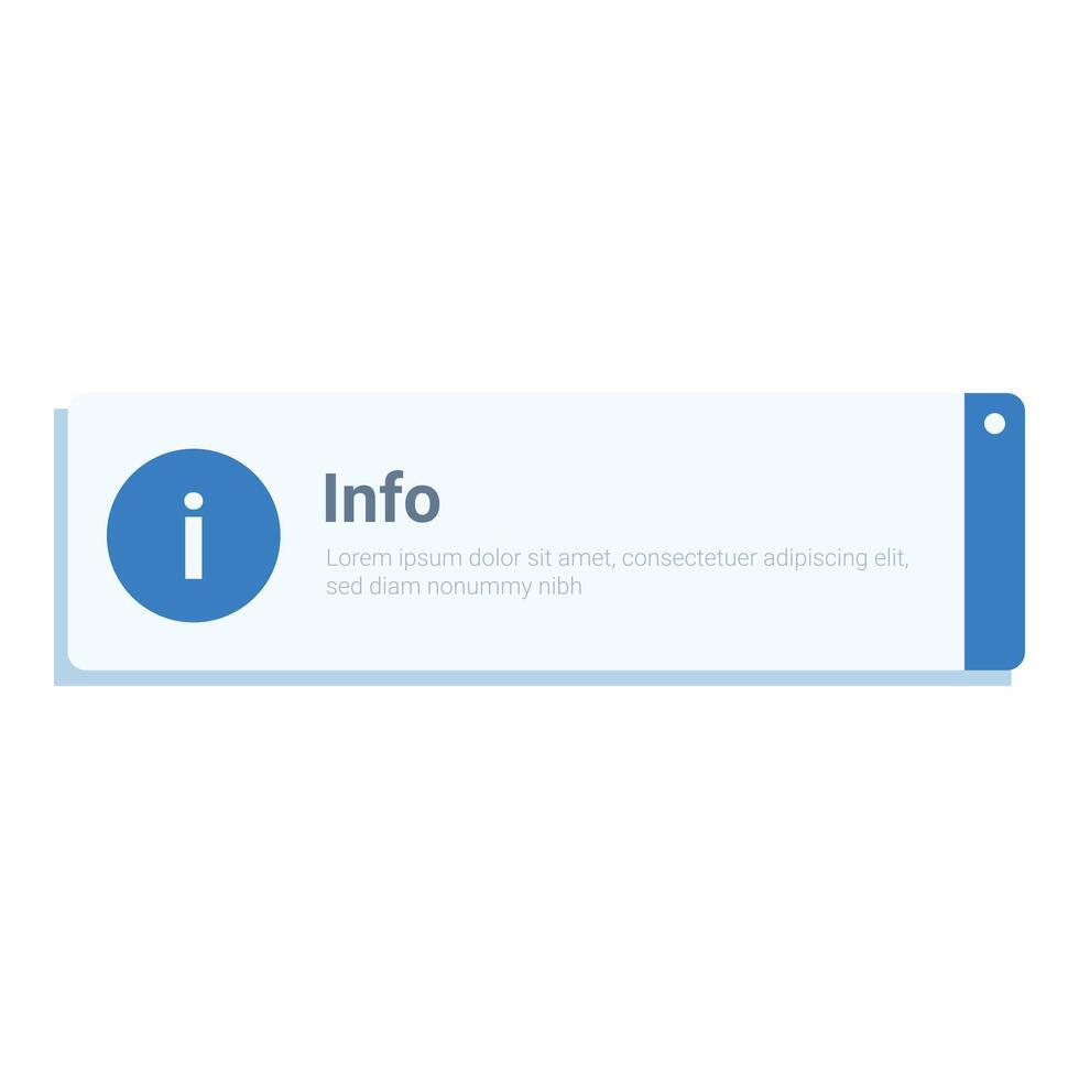 Blue information sign displaying important message vector