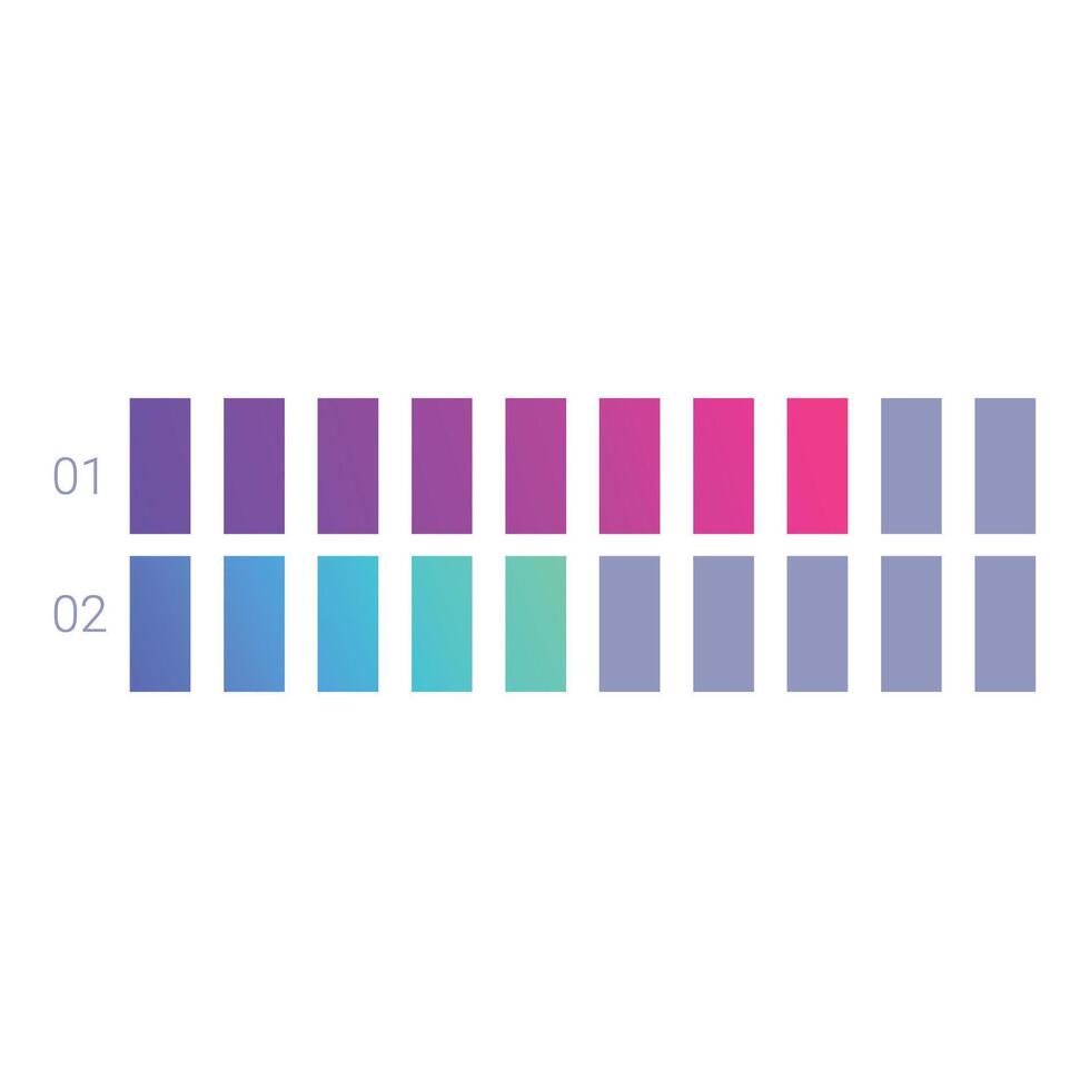 Data driven chart showing market trend analysis with gradient color scheme vector