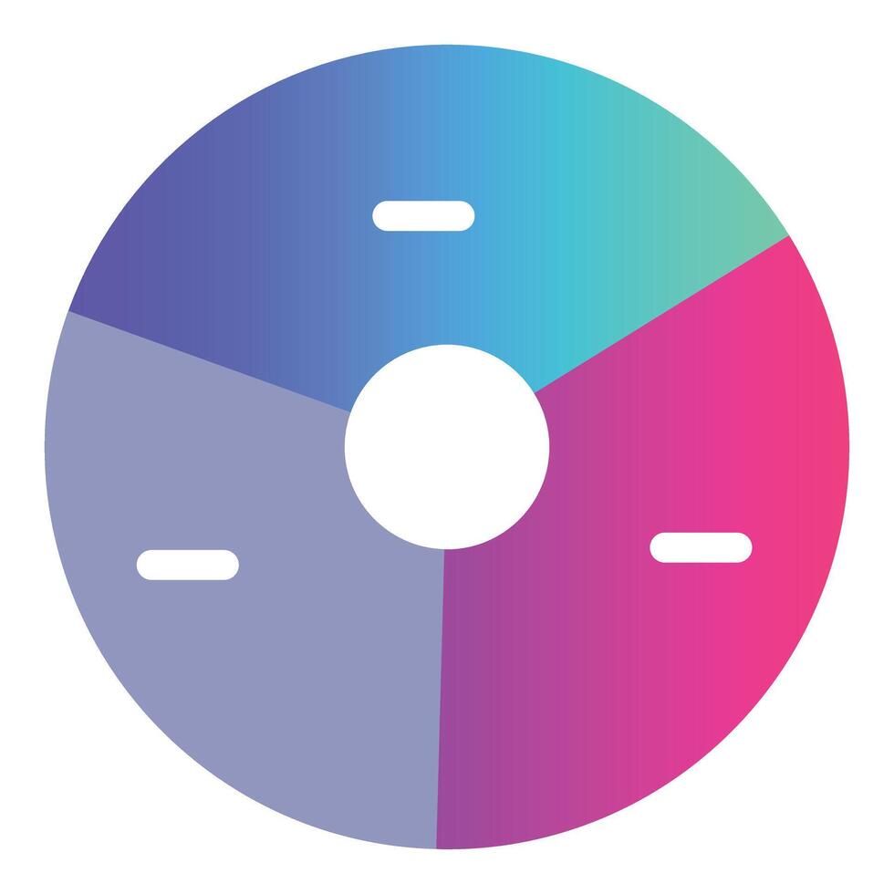 Colorful pie chart representing market share and business analysis vector