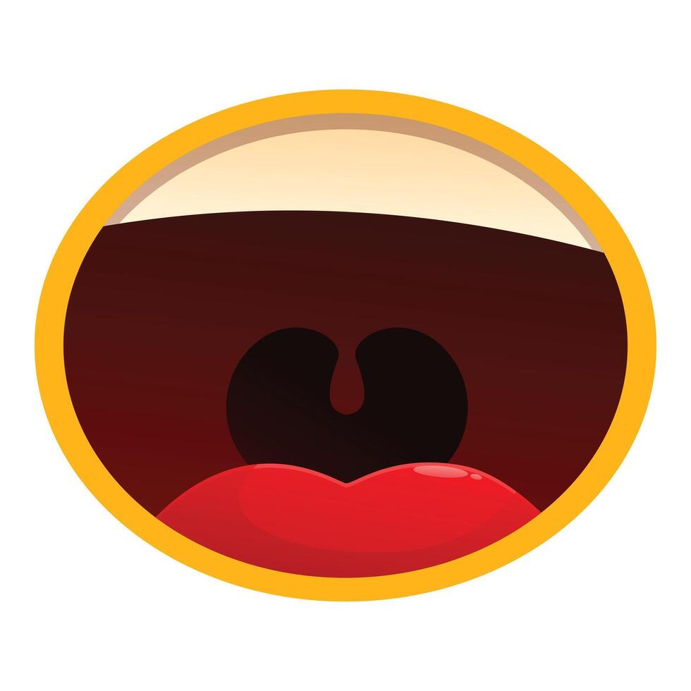 Red lip with a black heart in the middle vector