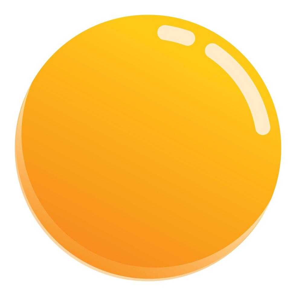 Glossy orange circle button element is shining on white background vector