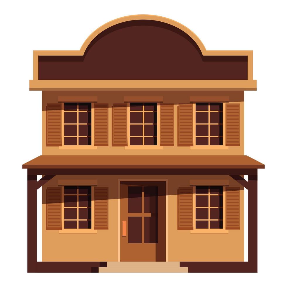 Classic wild west saloon building facade illustration vector
