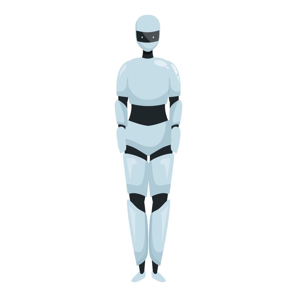 Modern robot standing with limbs equipped with servo motors vector