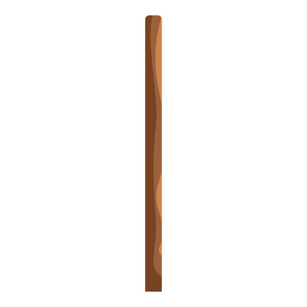 Wooden log standing up on white background vector